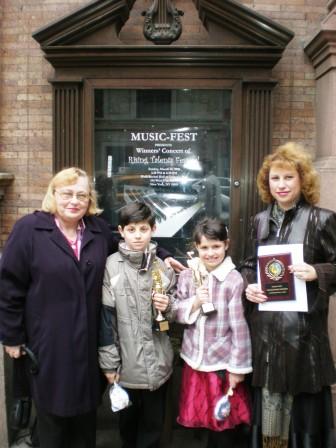 JFMS Students and Teachers after the Recital at Carnegie Hall, NY 3.28.2010